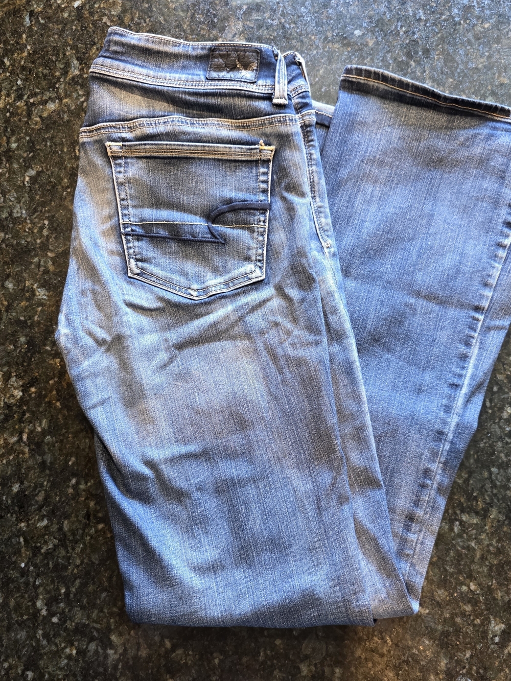American Eagle Women's Bootcut Flare Super Stretch 12 Long Jeans - Blue - Picture 3 of 8